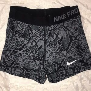 NIKE pro spandex snake skin/animal print